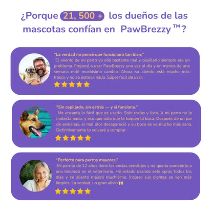 PawBreezy™ Aliento fresco al instante sin cepillado